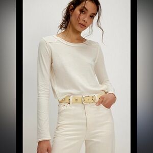 We The Free Off White Long Sleeve T Shirt Size XL